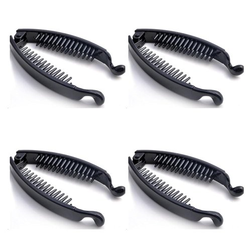Jinshining 4Pcs Black Banana Hair Clips, Hair Accessories for Women - Christmas Gift
