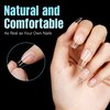 TOMICCA Medium Coffin Nail Tips, 240Pcs Half Matte Soft Gel Nail Tips, 12 Sizes Acrylic False Nail Tips, Nail Extension Tips for Beginner and Professional Home Diy