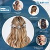8 Pcs Snowflake Hair Clips Winter Christmas Crystals Snowflake U-Shape Pins Hair Accessories for Women Girl Bridal Wedding Party Rhinestone Hair Clips (Blue, Silver)
