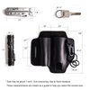 Gentlestache Leather Sheath for Leatherman Multitool Sheath EDC Pocket Organizer with Key Holder for Belt and Flashlight Sheath Multitool Pouch Black Color