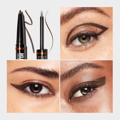 REVLON Liquid Eyeliner & Smoky Kohl Pencil, ColorStay Line Creator Eye Makeup, Waterproof & Transferproof, 152 Leathercraft, 0.004 oz