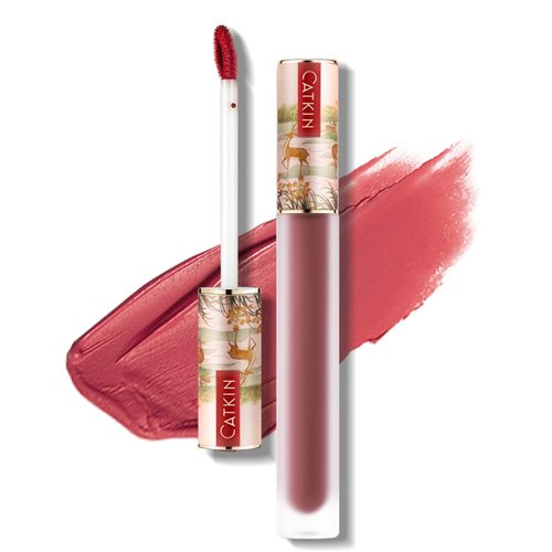 Catkin Semi Matte Liquid Lipstick Lip Gloss for Women Tinted High Pigmented, Waterproof Long Lasting Moisturizing Smooth Velvet Effect C19