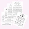Lash Extension Aftercare Instruction Cards for Clients | Post Card Size 4.25 x 5.5” inches | 30 pack | Minimalist Black and White for Lash Artist Techs Client Business Cards
