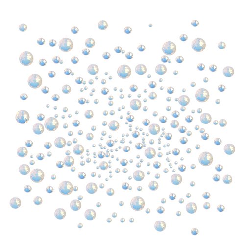 AD Beads 4300 Pieces Flat Back Nail Art Rhinestones Round Beads 6 Sizes (2-6.5mm) with Storage Organizer Box,Rhinestones Picking Pen for Nail Art Phone Decorations Crafts DIY (Opal White)