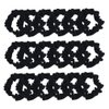 Set of 24 Black Satin Hair Scrunchies for Women Elastic Hair Ties Small Hair Bobbles Fabric Hair Bands Ponytail Holder Girls Hair Accessories