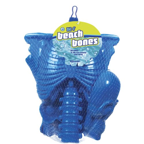 Toysmith, Bag O'Beach Bones Playset, 14 Life-Size Bone Sand Molds, For Boys & Girls Ages 3+, 15 Inch