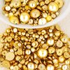 5300 Pcs Flatback Pearls for Crafting Gold Silver Half Pearls Beads Round Gems Mix Sizes Nail Pearls for Nail Art ABS Round Plastic Beads for Manicure Face Art DIY Crafts Jewelry