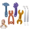 Chuya Baby Teether Toys, Baby Chew Toy for Babies 3-12 Months, Baby Teething Toys Teethers Teething Relief for Infant Toddlers, Hammer Wrench Toys Easy to Hold Silicone BPA-Free (4 Pack)
