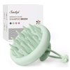 Sndyi Silicone Scalp Massager Shampoo Brush, Hair Scrubber with Soft Silicone Bristles, Scalp Scrubber/Exfoliator for Dandruff Removal, Wet Dry Scalp Brush for Hair Growth & Scalp Care, Mint Green