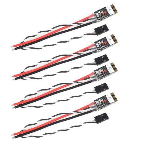 FLASH HOBBY 4PCS 20A Electronic Speed Controller BLHeli_S Brushless ESC with 2~4S Lipo Compatible for FPV Multicopter Quadcopter Aircraft & Drone