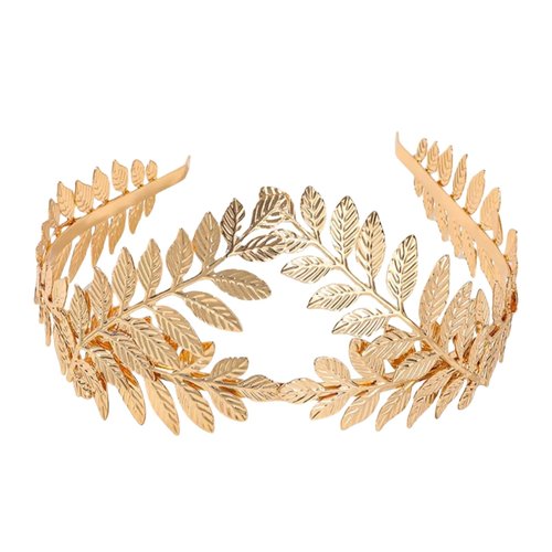 Goddess Crown Gold Leaf Tiara Wedding Headpiece Leaf Branch Bridal Hair Crown Greek Costume Hair Accessories Queen Crown Wedding Hair Piece