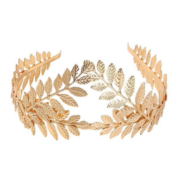 Goddess Crown Gold Leaf Tiara Wedding Headpiece Leaf Branch Bridal Hair Crown Greek Costume Hair Accessories Queen Crown Wedding Hair Piece