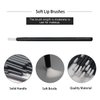 100 Pcs Disposable Makeup Lip Brushes PYO Cookie Paint Brushes Nail Polish Brushes Cosmetic Lip Brush Wands mini paint brushes for cookies (Black)