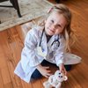 RioRand Kids' Doctor Lab Coat Costume with Accessories Role Play for Boys Girls Playset Nurse Costume Age 3-12 (White, S-120CM/3-5T)
