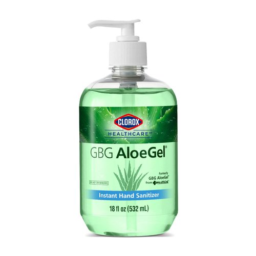Clorox Healthcare GBG AloeGel Hand Sanitizer Gel 18oz (532ml) Hand Sanitizer Gel | Bleach Free Instant Hand Sanitizer Gel with Pump Sanitizer Dispenser