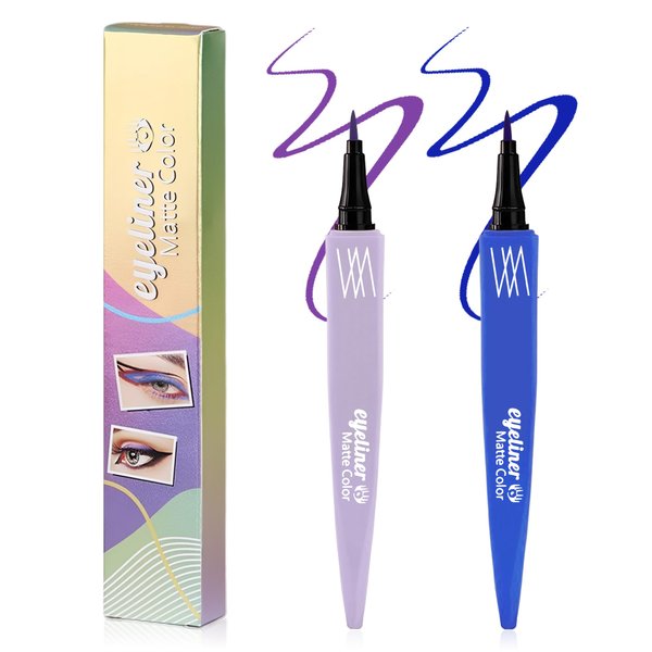 Liquid Eyeliner Pen Set,Colored Eye Liner Waterproof Smudge Proof,High-pigmented Long-lasting Eyeliner Pencils,Smooth Ultra Fine Easy to Color Eye Liners Makeup Delineador De Ojos Contra El Aguas-Set1