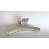 Generic Long shiny silver tone filigree metal hair claw clip