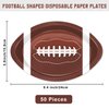 Oigco 50 PCS Football Shaped Disposable Paper Plates Football Party Supplies for Football Birthday & Gameday Tailgate Party Decorations, 9.4 x 5.9 Inch