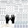 Tustrion 153Pcs Piercing Kit for all Body Piercings with Piercing Jewelry and Tools for Nose Septum Belly Button Lip Ear Tongue Cartilage Eyebrow and More with 12G 14G 16G and 20G Piercing Needles
