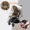 BEMECE Baby Stroller Rain Cover, Universal Stroller Accessory - Waterproof Windproof Travel Weather Shield Thick & Durable Protect from Dust and Snow with Breathable Ventilation Mesh Clear Visibility