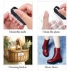 Nail Cleaning Brush- 20 Pcs Home Plastic Nail Brushes with Black Handle Grip Fingernial Brush Cleaner Travel Portable Nail Art Manicure Tools for Toes and Nails