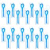 1000 Pcs Floss Threaders for Braces, Bridges, and Implants Dental Threader, Multifunctional Nylon Loop Design for Your Teeth, Pack of 20 (Blue)