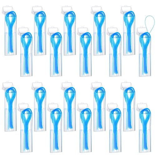 1000 Pcs Floss Threaders for Braces, Bridges, and Implants Dental Threader, Multifunctional Nylon Loop Design for Your Teeth, Pack of 20 (Blue)