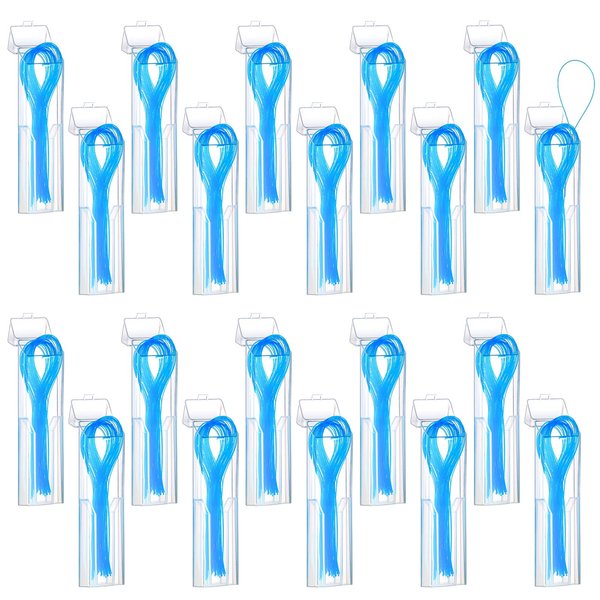 1000 Pcs Floss Threaders for Braces, Bridges, and Implants Dental Threader, Multifunctional Nylon Loop Design for Your Teeth, Pack of 20 (Blue)