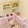 iLAND Wooden Dollhouse Furniture on 1/12 Scale, Miniature Cabinet Varnished 2pcs fit Dollhouse Kitchen, Living Room, Dining Room or Bathroom