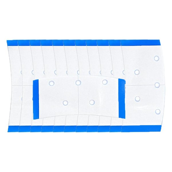 36 Pack - Made in USA - Blue Hole Punch Wig Tape Mini Strips - Double Sided Adhesive Tape for Wig, Toupee, Hair Piece (Blue Hole Punch Mini Curve Strips)