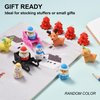 24Pcs 3D Christmas Erasers for Kids Bulk, Cute Santa Claus Snowman Puzzle Erasers for Stocking Stuffers Goodie Bags Stuffers Classroom Party Favors Holiday Gifts