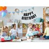 Black Happy Birthday Banner for Birthday Party Decorations Supplies
