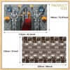 GCTWFYK 2 Pcs Medieval Party Decorations, Medieval Scene Setter Set, Castle Backdrop with Halloween Brick Stone Wall Tablecloth, Knight Themed Castle Decorations for Party Table Wall Decor