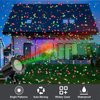 Treela 2 Pcs Christmas Projector Lights Xmas LED Projector RGB Motion Christmas Garden Projection Lights Waterproof Christmas Spotlight Outdoor for Xmas Party Decor (Red, Green,Starry)