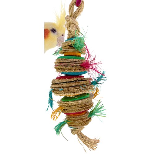 Bonka Bird Toys 41341 Small Venus 7" High by 2" Wide, Parrot Preen Forage Chew Cage Toy, Cockatiel, Parrotlet, Lorikeets, and Similar