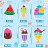 WATINC 60Pcs Ice Cream Mini Erasers for Kids Bulk Watermelon Chocolate Popsicle Pencil Rubbers Ice-Cream Balls Eraser School Teacher Prizes Homework Reward Summer Party Favors Goodie Bags Filler