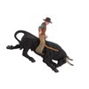 Desktop Ornaments Cowboy with Black Bull Figurine Farm Animal Cattle Figurine Western Riding Toy Playset for Bullfighter Playset Home Office Tabletop Decorative Human Figures Toys