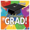 Creative Converting Grad Balloons Luncheon Napkins Multicolor Congrats Parties Celebrations 18 Ct