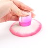 ANGNYA Nail Dust Brush for Acrylic Nails, Soft Kabuki Nail Art Dust Powder Remover Brush Pink White Hair with Gradient Handle Dust Cleaner Brush for Makeup Manicure Tool