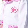 StoryBook Wishes Kids Doctor Coat & Face Mask for Kids Doctor Costume | Doctor Dress Up for Kids | Pink and White - Size 2-4