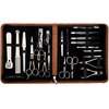 3 Swords Germany - Brand Quality 23 Piece Manicure Pedicure Grooming kit Set for Professional Finger & Toe Nail Care Tweezers File Clipper Fashion Leather case in Gift Box, Made by 3 Swords (7452)