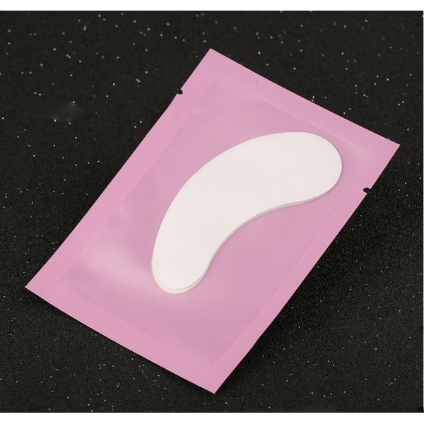 AHIER Eyepads Eyelash Extensions Lint Free, Eye Pads for Lash Extensions, Hydrogel Eye Patch DIY False Eyelash Lash Extension Makeup Eye Gel Pad (Pink 250P)