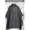 Borogo Hair Styling Cape - 50" x 60" Black Stripes