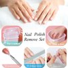 Nail Soaking Bowl, Gel Nail Polish Remover Kit, Manicure Bowl for Hand, Dip Powder Remover Tools, Nail Soak Off Bowl for Acrylic Nails, Nail Brush, Cuticle Pusher, Cuticle Peeler, 100/180 Nail File, Buffer Block