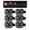 RC ROCHE ORNAMENT 6 Pcs Womens Hair Butterfly Cute Design Grip Side Slide Wide Teeth Strong Hold Durable Stylish Girls Fashion Accessory Premium Claw Clamp Jaw Clip, Medium Black