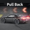 YMHAT Toy Cars 1/32 Dodge Challenger Die Cast Metal Toy Cars Hellcat Toy Car with Sound and Light Pull Back Hellcat Car for 3+ Year Old Boys and Kids