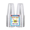 Party Essentials Soft Plastic Party Cups/Tumblers, 40 Ct, 10 oz, Clear