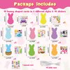 3sscha 123Pcs Easter Bunny Craft Kit for Kids - DIY Make Your Own Bunny Card Set Self-Adhesive Sticker Handmade Artwork Decoration Holiday Celebration Classroom Home Activity Gift Party Favor Supplies