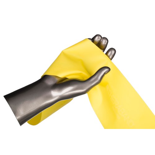 THERABAND Professional Latex Resistance Bands For Rehabilitation, Portable Fitness and Workout, Home Exercise, 5 Foot, Yellow, Thin, Level 2, Individual Package