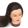 Headfix 24"-26" Hair Mannequin Head 100% Human Hair Hairdresser Practice Styling Training Head Cosmetology Manikin Doll Head With Clamp (6F1919LB0218H)